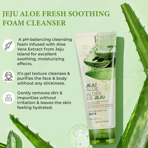 Jeju Aloe Fresh Soothing Foam Cleanser – 150ml