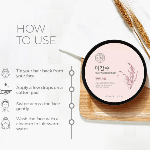 Rice Water Bright Facial Massage Cream – 200ml