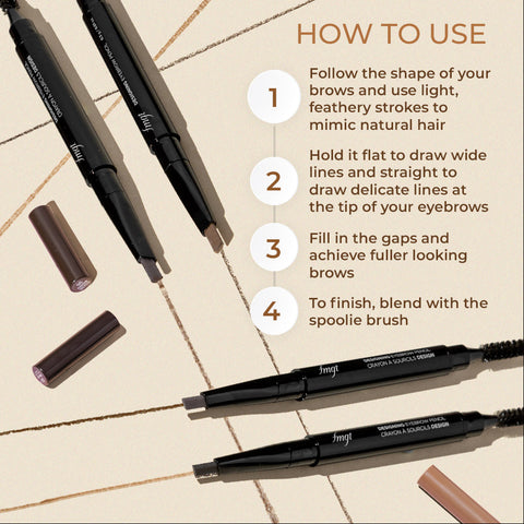 قلم تحديد الحواجب من اف ام جي تي 06 رمادي داكن