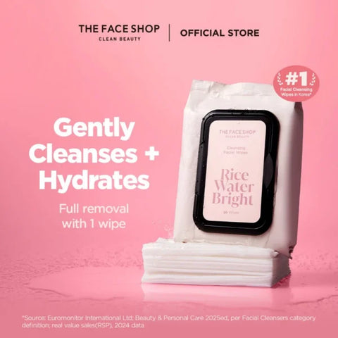 Rice Water Bright Cleansing Facial Wipes 50
