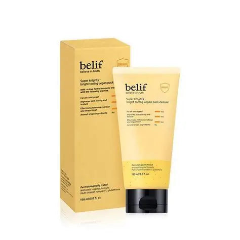 Belif Super Knights - Bright Toning Vegan Pack Cleanser 150Ml